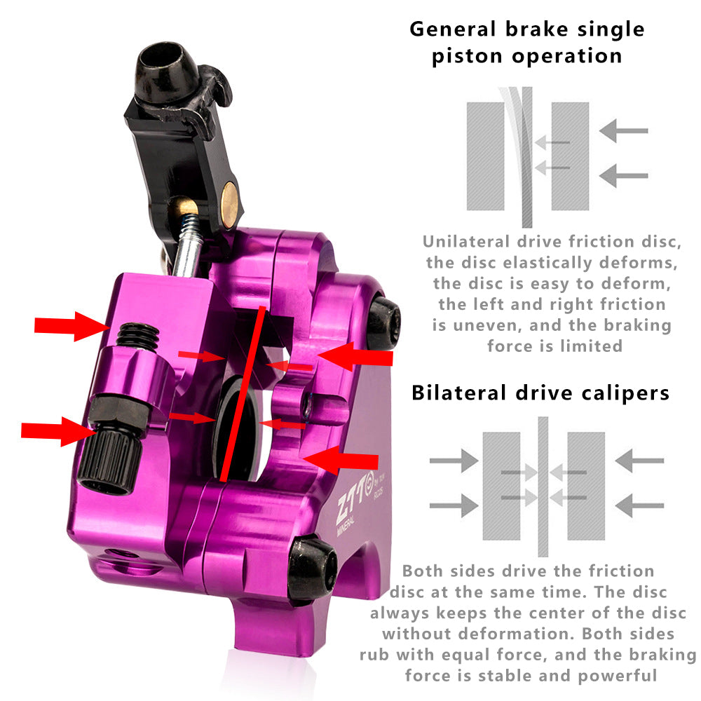 ZTTO Pro5.0 Road Bike Disc Brake Aluminum Alloy Hydraulic Brake Caliper ZTTO Pro5.0 Road Bike Disc Brake Aluminum Alloy Hydraulic Brake Caliper